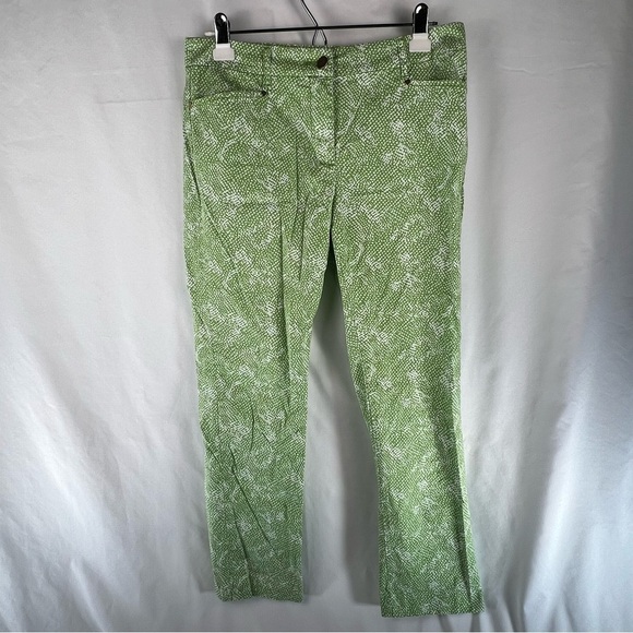 Charter Club Pants - Charter Club Modern - Women’s Pants - Size 6 - Green and White Pattern